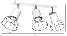 Spot DANTE 3xGU10/25W/230V alb/crom lucios