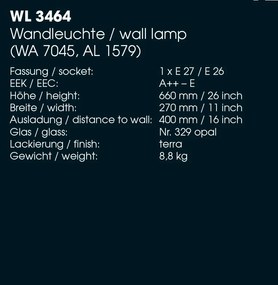 Aplica iluminat exterior din fier forjat, WL 3464