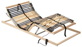 vidaXL Bază de pat electrică cu șipci, 42 șipci, 7 zone, 80 x 200 cm