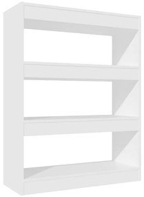 811700 vidaXL Bibliotecă/Separator cameră, alb, 80x30x103 cm, lemn compozit