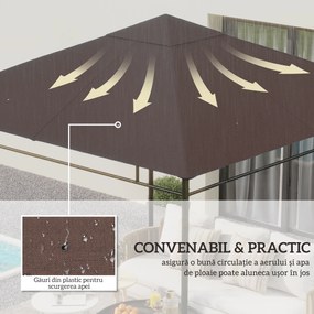 Acoperis de Schimb Outsunny 3x3m, din Poliester. 3x3m | Aosom RO