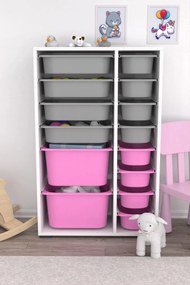 Organizator jucării Dremonka 7 (alb + Gri + roz). 1124307