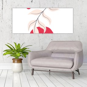 Tablou - Abstracție florală roz N⁰2 (120x50 cm)