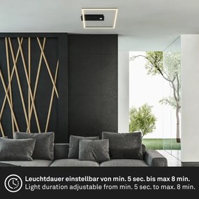 Briloner 3770-015 - Lampă de tavan LED cu senzor FRAME LED/14W/230V 3000K 32x30 cm neagră