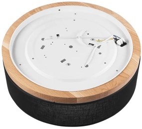 Plafonieră Brilagi BELLADONNA 3xE27/15W/230V d. 50 cm negru/stejar