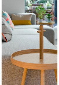 Măsuță auxiliară din lemn de stejar Wireworks Pick Me Up, ø 45 cm