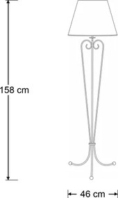Brilagi - Lampă de podea SONIA 1xE27/15W/230V crem/patină