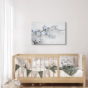 Tablou cu flori albastre (90x60 cm)