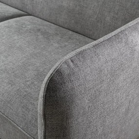 Colțar extensibil NISA, în formă de L, cu spațiu de depozitare, gri, orientare stânga