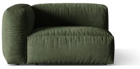 Modul pentru canapea modulară verde cu tapițerie din catifea (cu colț pe partea stângă) Martina – Micadoni