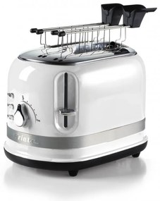 Prajitor de paine Ariete MODERNA 0149/01, 815W, 2 felii, 3 functii, 6 trepte, Tava firimituri detasabila, Alb