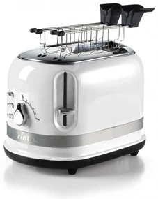 Prajitor de paine Ariete MODERNA 0149/01, 815W, 2 felii, 3 functii, 6 trepte, Tava firimituri detasabila, Alb
