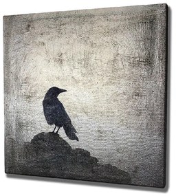 Tablou pe pânză Black Bird, 45 x 45 cm