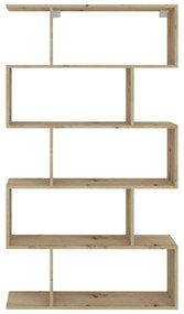 Biblioteca Kimo, 5 Casete, Stejar Artisan, 90 x 20 x 160 cm