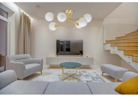 Lustră pe tijă 6xE27/35W/230V d. 80 cm auriu