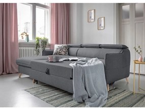 Colțar gri închis extensibil (cu colț pe partea stângă ) Sweet Harmony – Miuform