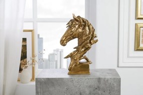 Statueta decorativa extravaganta Caballo 40cm, auriu