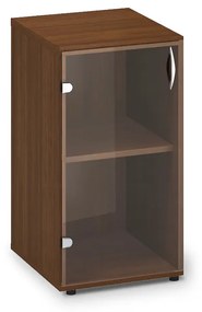 Dulap din sticlă îngustă joasă ProOffice 40 x 45,8 x 73,5 cm, stânga, nuc
