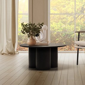 Măsuță de cafea neagră rotundă ø 80 cm Lua – MOME