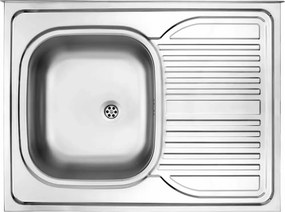 Chiuveta Deante Tango inox satinat cu cuva orientata pe stanga 80x60 cm