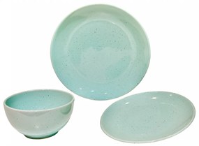 Set Farfurii 3 piese Mineral Aquamarine ( 1 Farfurie 26cm, 1 Farfurie 20cm, 1 Bol 480ml)