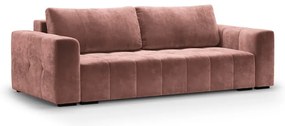 Canapea extensibila din catifea Milo Casa Luca, roz