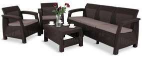 Set de mobilier de grădină Corfu Love duo, maro