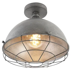 Plafoniera industriala argintiu antic 32 cm - Course