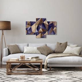 Tablou - 3D triunghiuri de lemn (90x60 cm)