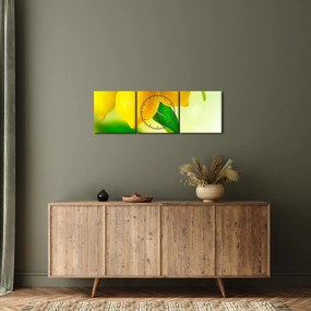 Tablou cu lămâi (cu ceas) (90x30 cm)