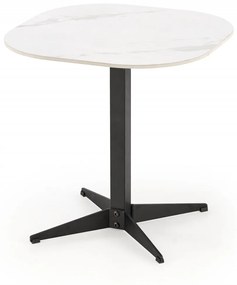 Masa de cafea Borna S marmura alba/negru L50 cm