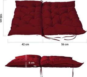 STILISTA Pernă de bancă, 98 x 100 x 8 cm, albastru