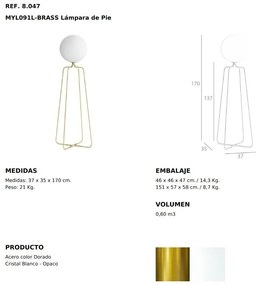 Lampadar, Lampa de podea eleganta design minimalist Golden