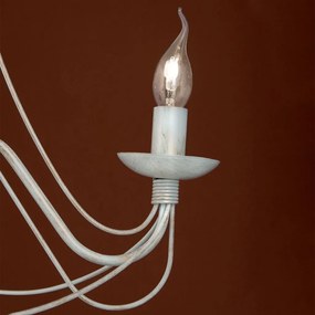 Candelabru design rustic cu 3 brate Vela, ivory