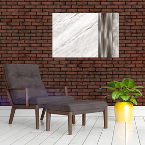 Tablou - Marmură cu linii argintii (90x60 cm)