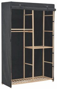 vidaXL Șifonier cu 3 rafturi, gri, 110 x 40 x 170 cm, material textil