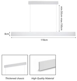 Lustră LED dimabilă pe cablu Brilagi SLIMLINE LED/40W/230V 3000-6000K alb + telecomandă