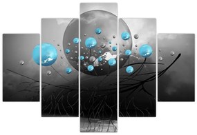 Tabloul - bile abstracte albastru deschis (150x105 cm)