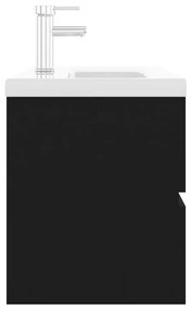 Dulap cu chiuveta incorporata, negru, PAL Negru, 80 x 38.5 x 45 cm