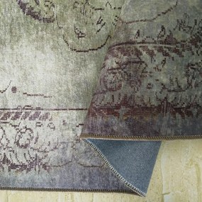 Covor verde olive cu model oriental Lăţime: 80 cm | Lungime: 150 cm