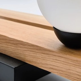 Lustră pe cablu CORTINA 2xE27/15W/230V + 2xG9/5W/230V negru/stejar