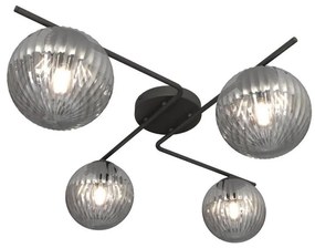 Plafonieră VESPA 4xE14/10W/230V negru/gri