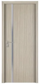 Usa Interior din MDF Novo Doors ND04 LUX PREMIUM, Cadru din Lemn Masiv, KIT COMPLET, Toc Reglabil de 10 CM INCLUS, Plinta pe Ambele Parti (Culoare: