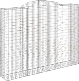 vidaXL Coș gabion arcuit, 300x50x220/240, fier galvanizat