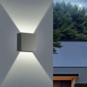 Brilagi - Aplica LED de exterior DOUBLERAY LED/4W/230V antracit IP65