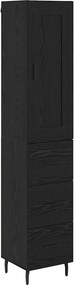 vidaXL Bufet cu sertar Stejar Negru 34,5 x 34 x 180 cm Lemn compozit
