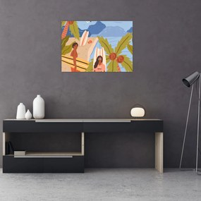 Tablou pe sticlă - Bucură-te de viață (70x50 cm)