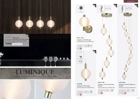 Pendul LED alama lucios sticla acid Luminique