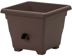 Plastia Ghiveci flori cu auto-udare Bergamot maro, 30 x 30 cm, 30 x 30 cm