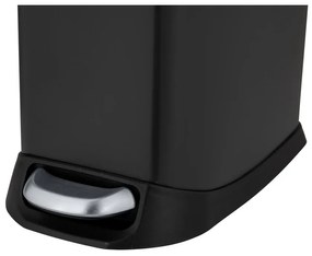 Coș de gunoi negru mat cu pedală din oțel 12 l Design – Wenko